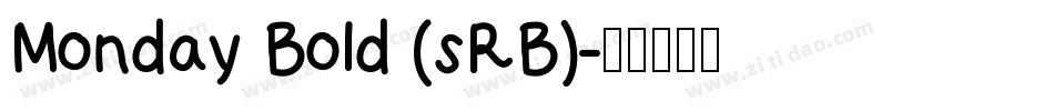 Monday Bold (sRB)字体转换